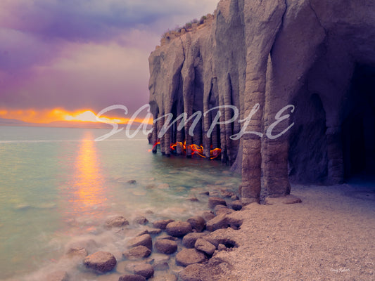 Sunset at Crowley Lake Columns